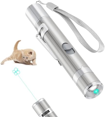 TBTeek Cat Toy, Unique Green Light, 7-in-1 Modes, 5 Fun Patterns, USB Charging, Interactive Toy for Kitten Dog Excrise(1pcs) by TBTeek
