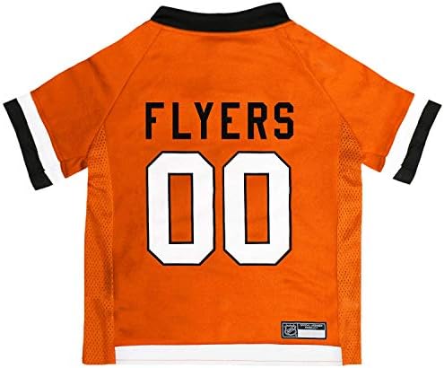 NHL Philadelphia Flyers Jersey for Dogs & Cats, X-Small. - Let Your Pet Be A Real NHL Fan! by PETSFIRST