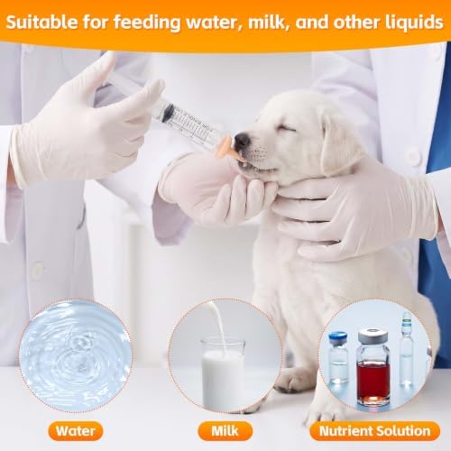 Pet Nursing Kit, Silicone Pet Feeding Set with Bottle Liquid Syringes Nursing Nipples Formula Dispenser, Pet Feeding Supplies for Newborn Puppies Kitten Small Animals - Image 6