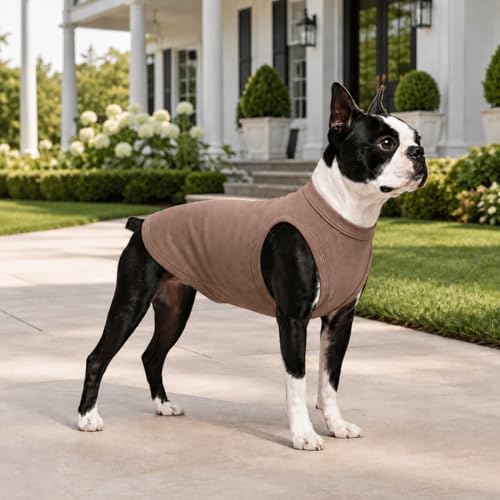 Pet Clothes Dog Clothing Blank T-Shirt Tanks Top Vests for Small Middle Large Size Dogs 100% Cotton Dog Summer Vest Classic (XXL, Coffee) - Image 5