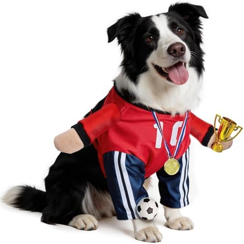 T2Y Dog Soccer Costume -Standing Pet Outfit for Large Dogs(L) by T2Y