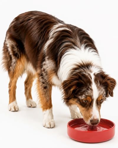The Perfect Dish - Silicone Dog Bowl for Food & Water, 7.5"x2.25"- Cherry by ShouldWeGo