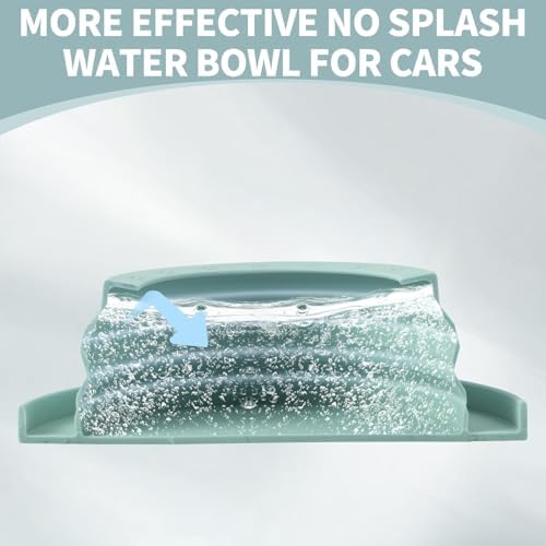 Spill Proof Dog Water Bowl for Car Road Trip, Collapsible Pet Travel Bowl - Image 5