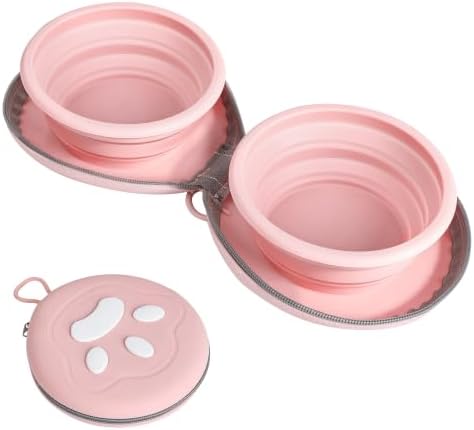 Zegcohjave 2-in-1 Collapsible Dog Bowls,Portable Dog Food and Water Bowl by Unknown