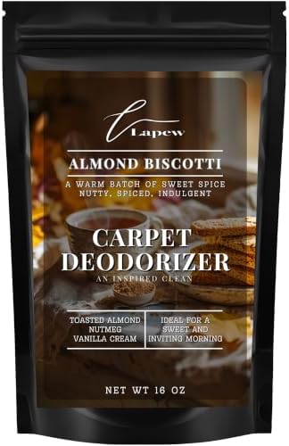 Lapew Almond Biscotti Carpet Deodorizer Powder - Pet Safe Freshener for Vacuuming | Scented Odor Eliminator for Home | 16 oz by Lapew