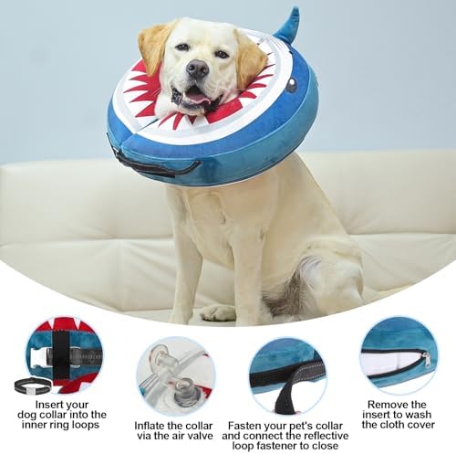 BEAUTYZOO Dog Cone Collar Alternative After Surgery,Pet Neck Donut E‑Collar - Image 5