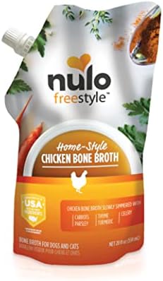 Nulo Freestyle Bone Broth, Premium Food Topper for Cats and Dogs, with Collagen and Chondroitin Sulfate to Help Boost The Quality of Your Pet’s Coat and Skin, 20 FL Oz Pouch by NuloPetFoodInc