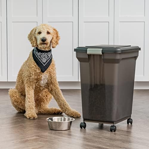 IRIS USA Dog Food Storage Container, Up to 58 lbs, Smoke Black, Made in USA - Image 5
