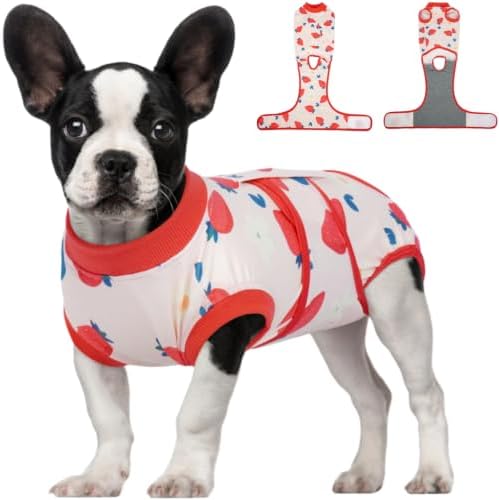 Kuoser Dog Recovery Suit, Female Male Spay Neuter Surgery Suit, Printed, XS by Kuoser