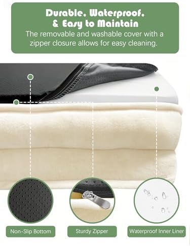 Spotted Play Orthopedic Dog Bed with Sides - Sofa Beds for Extra Large Dogs, Supportive Foam Pet Couch Bed with Washable Removable Cover, Waterproof Lining and Non-Slip Bottom, Ivory - XL-Plus - Image 6