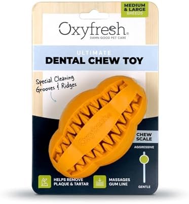 Oxyfresh Premium Dog Dental Chew Toy – Helps Fight Plaque & Tartar by Oxyfresh