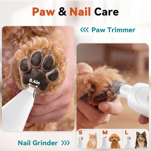 4-in-1 Dog Clippers for Grooming Kit - 45dB Quiet 150-Min Run Non-Slip Grip - Image 4