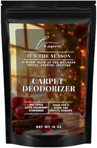 Lapew It's The Season Carpet Deodorizer Powder - Pet Safe Freshener for Vacuuming | Scented Odor Eliminator for Home | 16 oz by Lapew