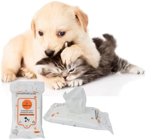 Aurora Pet Wipes – 100% Natural, Plant-Based Hypoallergenic Grooming Wipes for Dogs & Cats (60-Count Travel Pack) - Image 5