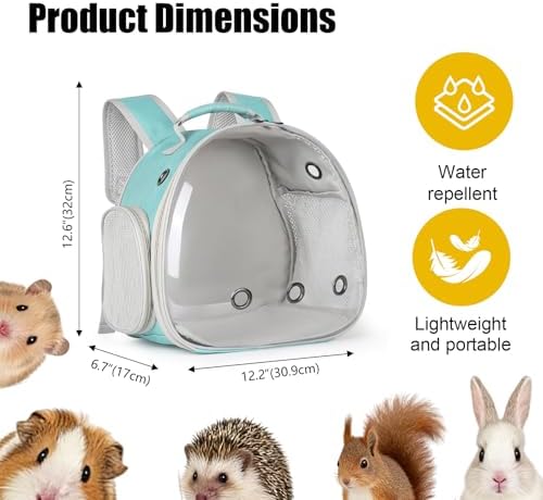 Guinea Pig Backpack, Space Capsule Bubble Window Small Animal Backpack for Guinea Pig, Bird Bunny Rat - Image 2