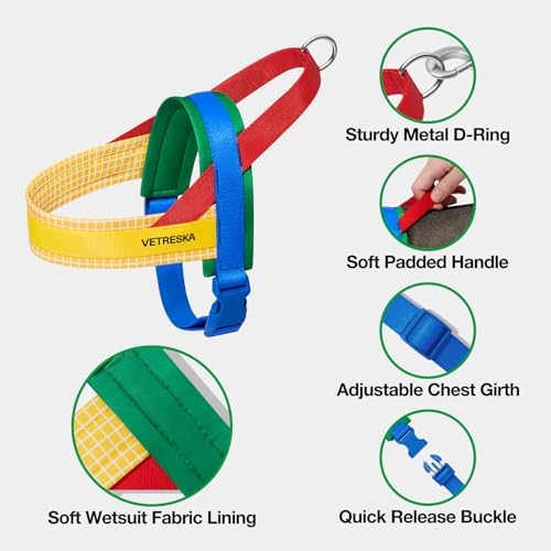 VETRESKA MoMA Dog Harness and Leash Set, Easy Walk Dog Harness, Yellow S - Image 4