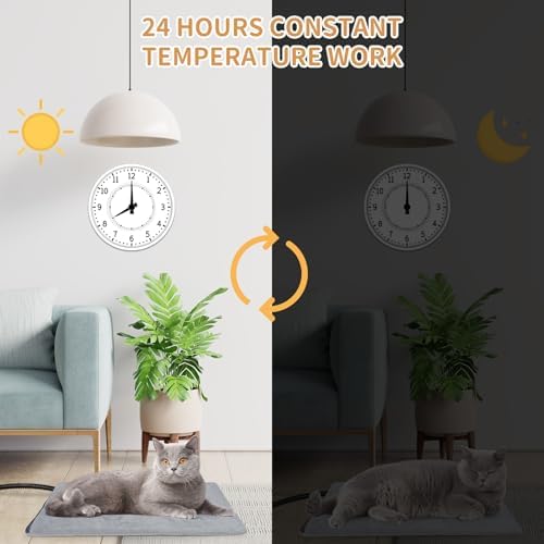 Pet Heating Pad for Cats and Dogs, 28 x 16 Inch Heated Cat Bed, Auto Temperature Control, Waterproof, Electric Mat - Image 3
