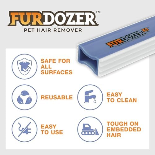 FurDozer Pet Hair Remover & Auto Detailing Tools - Cat & Dog Hair Remover for Carpets, Car Interiors, Couches, Bedding, & Pet Furniture (Purple, (2 Pack) - X3 PRO) - Image 6