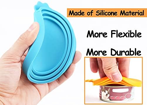 Comtim Pet Food Can Cover Silicone Can Lids for Dog and Cat Food(Universal Size,One fit 3 Standard Size Food Cans) (Blue/Purple) - Image 3