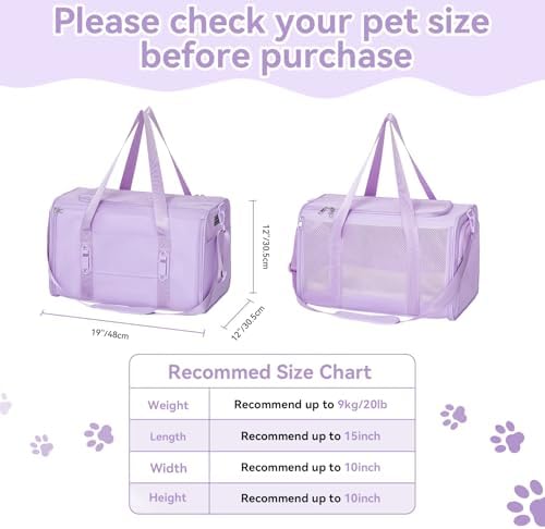 PETSFIT Large Cat Carrier with Patented Safety Buckles,Big Cats Up to 20 lb - Image 6