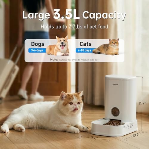 PAWGETHER® Gravity Cat Feeder, 1 Gallon/3.5L Dog Food Dispenser, No-Electricity Automatic Pet Feeder, Auto Refill Food Bowl for Cats & Small, Medium Dogs Easy to Fill - Image 5