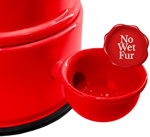 Pet Water Dispenser for Dogs and Cats, 47.3 oz – Gravity-Fed Aluminum Water Bowl, Prevents Wet Fur, Provides Continuous Fresh Water, Electrostatic Coated Finish, Vida Mansa (Red) - Image 3