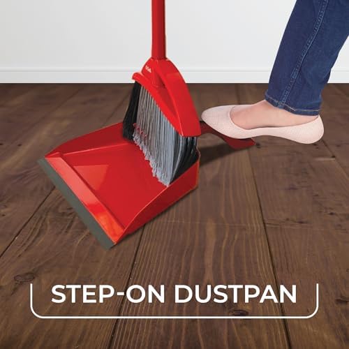 O-Cedar Pet Pro Broom with Step-On Dustpan | Removes Over 99% of Dust & Dirt in One Sweep | Removes 3X More Pet Hair | Quiet Cleaning Tool for Cat and Dog Owners - Image 4