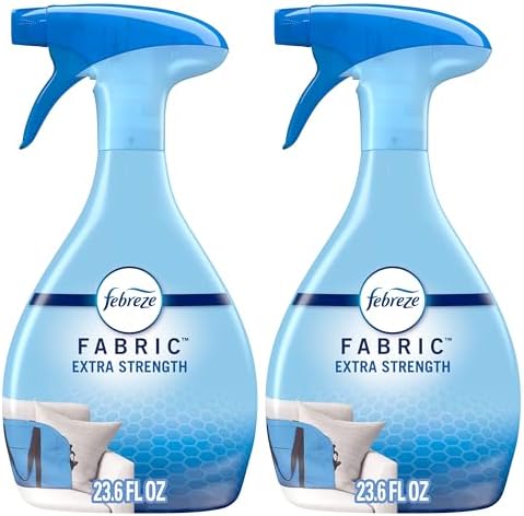 Febreze Fabric Spray Air Freshener, Odor-Fighting Fabric Refresher, Sneaker Balls Alternative, Couch Cleaner, Linen Spray, Multi-Use, Extra Strength Scent, 23.6 fl oz (Pack of 2) by Febreze