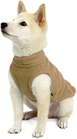 Gooby Stretch Fleece Vest Dog Sweater, Sand, X-Small - Image 4