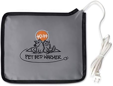 K&H Pet Bed Warmer, Safety Listed, Cat Heating Pad, Small 10.25x9.25in Gray by KHPetProducts