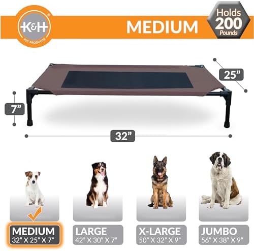 K&H Outdoor Elevated Dog Bed for Small & Medium Pets, Chocolate, 32x25in - Image 5