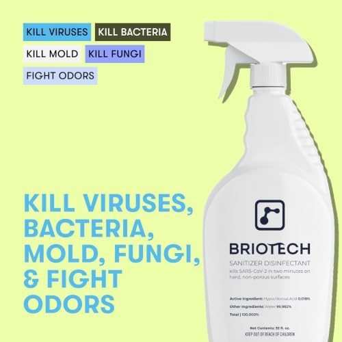 BRIOTECH Sanitizer Disinfectant, Hypochlorous Acid, Travel, 2 oz, 2-Pack - Image 2