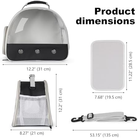 Bearded Dragon Travel Carrier,Lizards Carrier, Small Animal Travel Carrier for Sugar Glider Hedgehog Rat Parrot Bird Guinea Pig, Portable Guinea Pig Travel Bag for 2 - Image 2