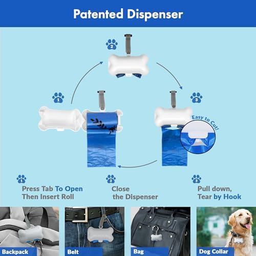 GORILLA SUPPLY 1000 multicolor poop bags for dogs with Dispenser and Leash Tie, 9" x 13", Mixed - Image 3