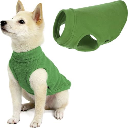 Gooby Stretch Fleece Vest Dog Sweater, Grass Green, Medium by Gooby