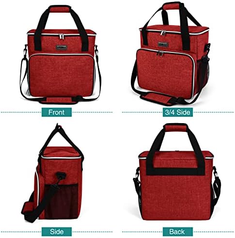BAGLHER Dog Travel Bag, Pet Travel Bag (ALL Pet Travel Supplies), With 2 Pet Food Containers and 2 Collapsible Silicone Bowls; Essential Kits for Travel Red - Image 2
