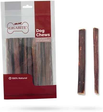 GigaBite Beef Esophagus Dog Treats Sticks - 6 Inch , 18 Pack by BestPetSuppliesLLC