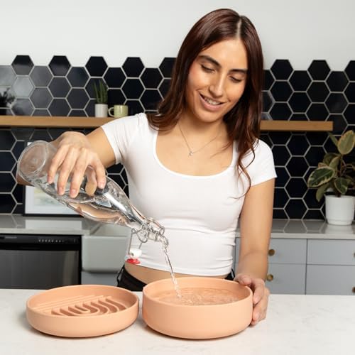 The Perfect Dish - Silicone Dog Bowl for Food & Water, 9.5" x 2.5"- Sage - Image 6