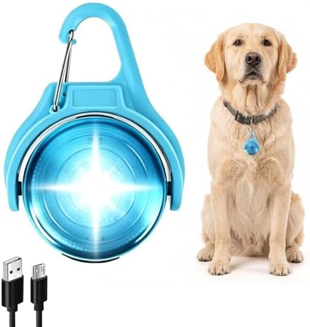 Dog Collar Light LED,USB Rechargeable Waterproof Dog Light with 360° Adjustable Beam,4 Modes 7 Colors,500m Long Distance Visibility,Provides Reliable Protection for Nighttime Walks by Unknown