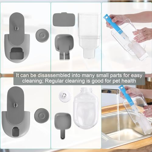 Lemtrflo Rabbit Feeder, Bunny Water Bottle Dispenser, Pet Cage Food Bowl - Image 5