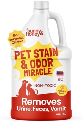 Sunny & Honey Carpet Cleaner Spray, Enzyme Pet Stain Remover, 1 Gal, Spice by SunnyHoney