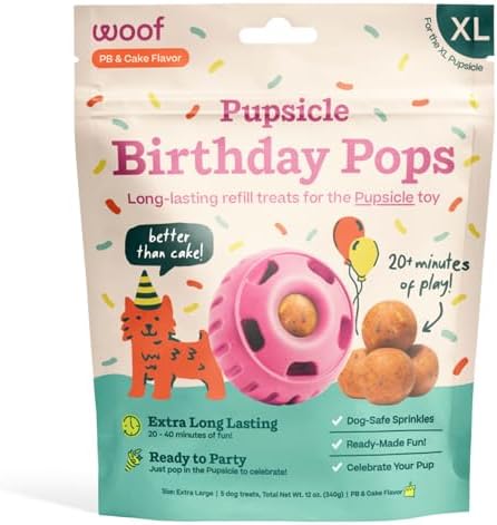 WOOF Pupsicle Birthday Refill Pops Dog Treats, XL by Woof