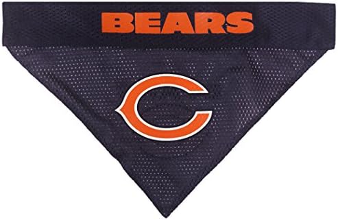 NFL DOG BANDANA - CHICAGO BEARS REVERSIBLE PET BANDANA. 2 Sided Sports Bandana with a PREMIUM Embroidery TEAM LOGO, Large/X-Large. - 2 Sizes & 32 NFL Teams available - Image 5