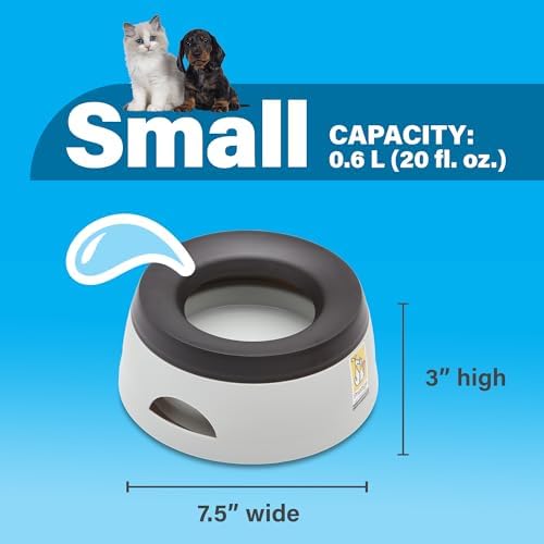 Prestige Pets Road Refresher, The No-Spill Slobber Stopper Water Bowl for Dogs, Slow Feeder Water Dispenser Bowl for Home and Travel, No Splashes, Ideal for All Breeds, Small, Pewter Grey - Image 5