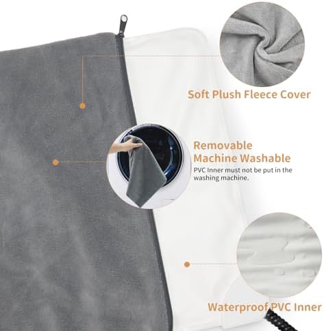 Pet Heating Pad for Cats and Small Dogs,Heated Cat Bed for cat House Auto Temperature Control Waterproof Indoor Electric Pet Heating Pads for Cats with Chew Resistant Cord,16 * 12inch - Image 5