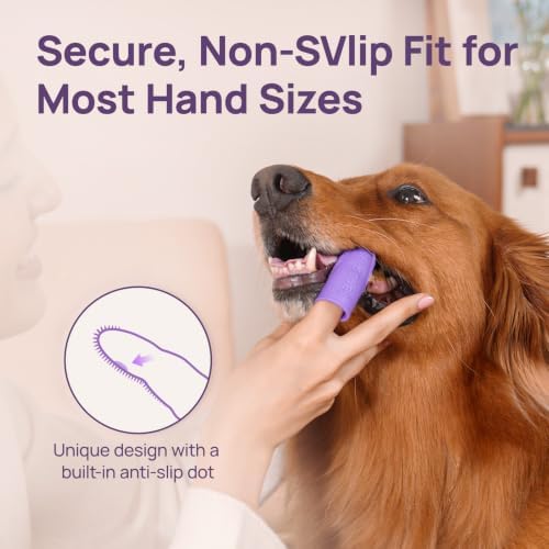 HICC PET Dog Finger Toothbrush, Dual-Sided Soft Silicone, 2-Pack - Image 3