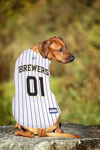 Official MLB Milwaukee Brewers Pet Jersey for Dogs & Cats, Size X-Large - Stylish Baseball Jersey for Your Furry Fan- Show Off Team Spirit with The Perfect Fan Apparel Gear for Pet, Dog & Cat - Image 5