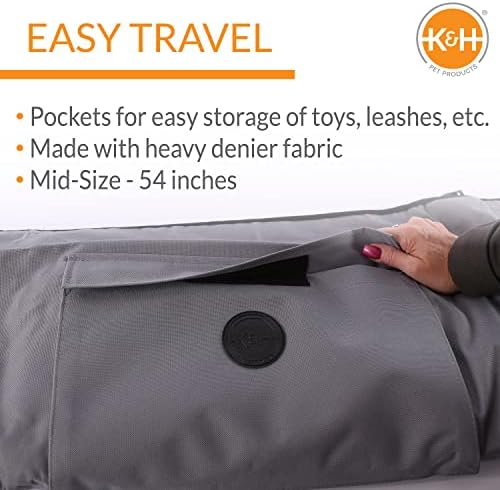 K&H Pet Products Quilted Cargo Cover Gray Standard/Mid-Size Vehicle 54 Inches - Image 5
