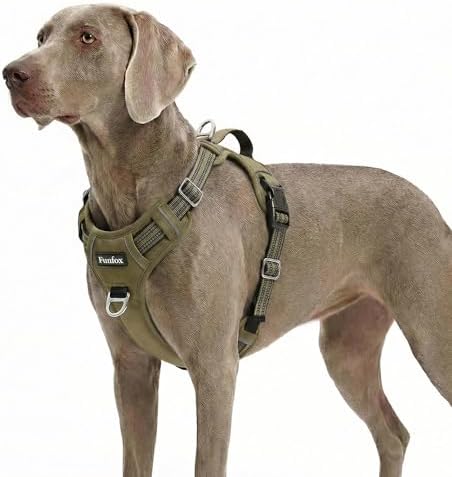Funfox Dog Harness for XLarge Dogs, No Pull Pet Vest with Front Clip by MyFUNFOX