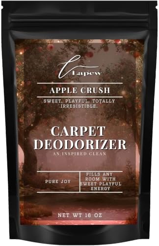 Lapew Apple Crush Carpet Deodorizer Powder - Pet Safe Freshener for Vacuuming | Scented Odor Eliminator for Home | 16 oz by Lapew
